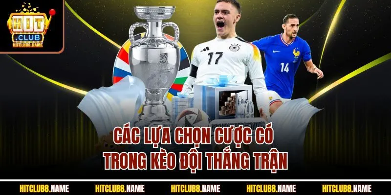 Các lựa chọn cược có trong kèo đội thắng trận